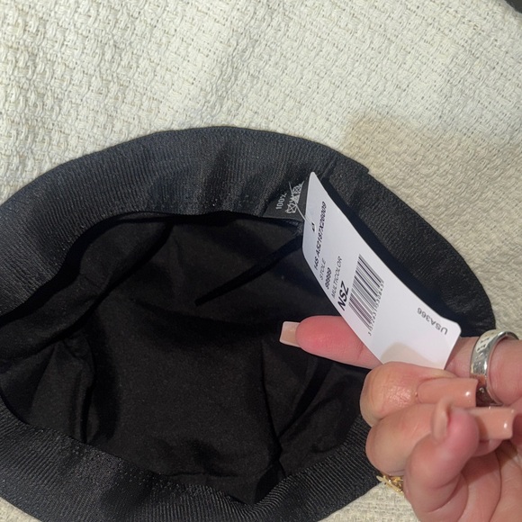 Luxury White Bucket Hat with Black CC - Picture 5 of 9